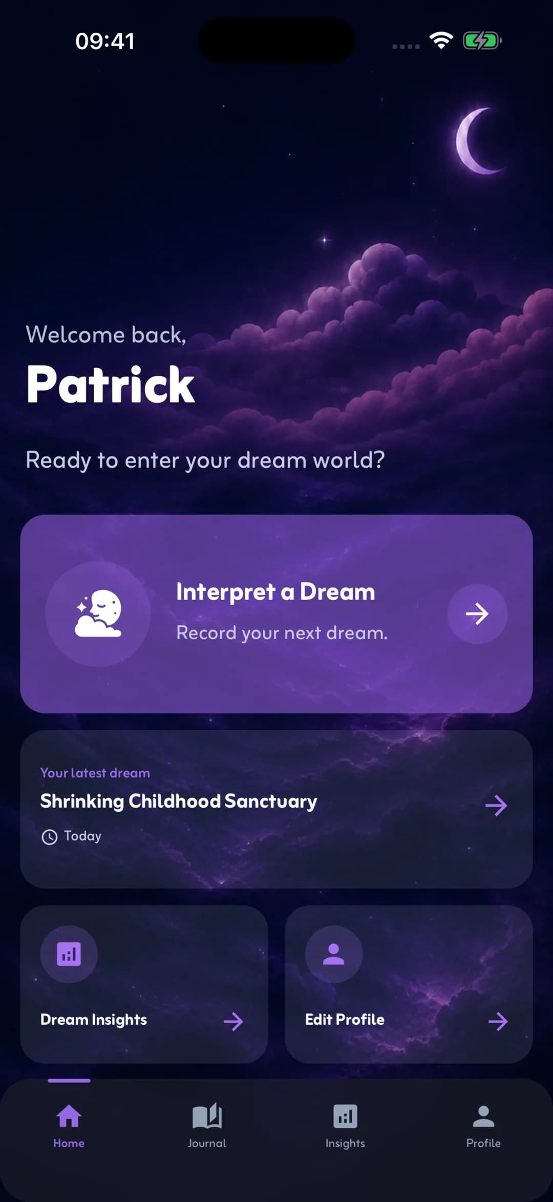 somnara app dream analysis screenshot